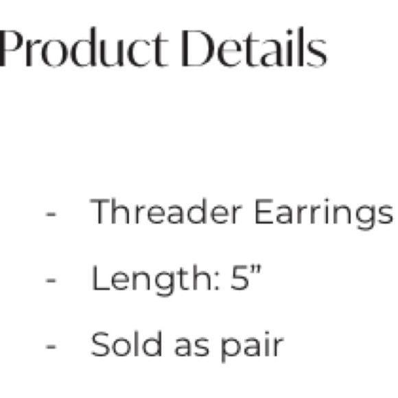 Pearl and gold 5 inch threader earrings, new in package - Picture 4 of 7